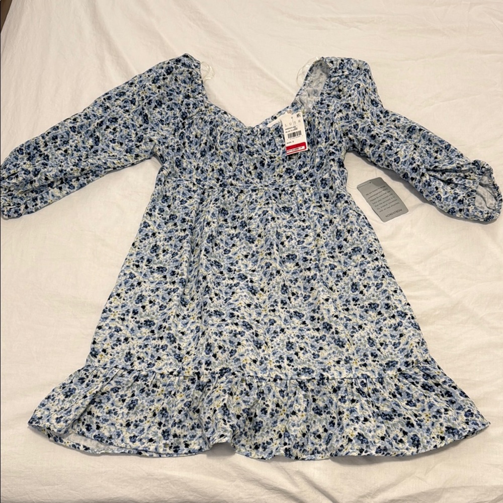 Nordstrom Blue Floral Casual Dress
